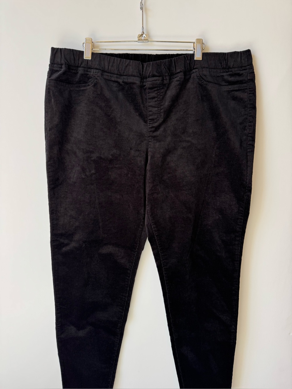 NWT Eileen Fisher Organic Cotton Tencel Corduroy Jegging Black Sz XL - Picture 3 of 10